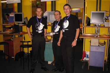 Oliver Schulze im Messeteam in den Anfängen bei agorum Software GmbH