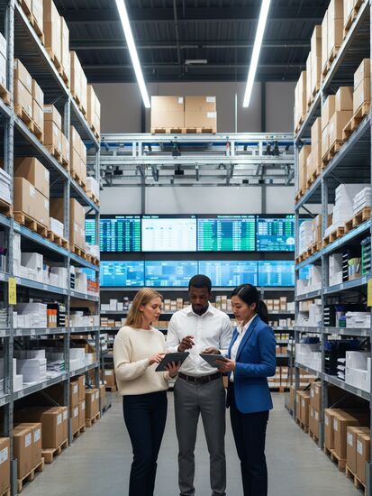 Digitalisierter Papier- und Schreibwarengroßhandel mit modernen Technologien