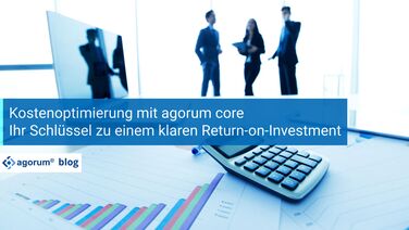 Ein Diagramm zeigt die Kosteneinsparungen durch die Implementierung eines Dokumentenmanagement-Systems (DMS) zur Maximierung des Return-on-Investment (ROI).
