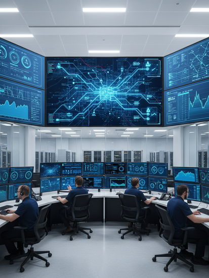Netzwartung und -management Kontrollzentrum für Telekommunikation