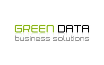 Das Logo von GREEN DATA zeigt den Text 'GREEN DATA business solutions'.