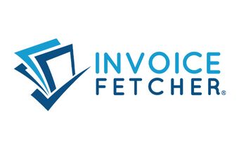 Das Logo von invoicefetcher zeigt ein stilisiertes Dokument mit einem Häkchen und den Text 'INVOICE FETCHER'.
