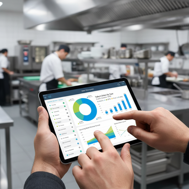 Digitale Bestellverwaltung für Catering auf Tablet