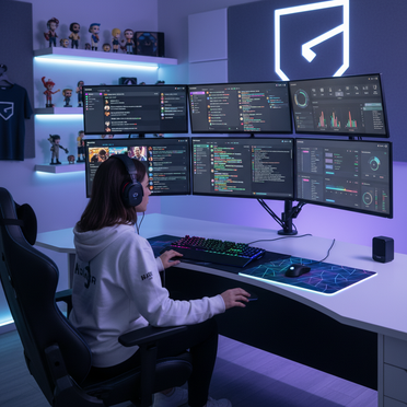 E-Sports Community Manager bei der Arbeit