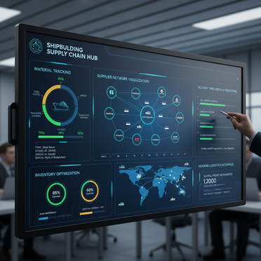 Supply Chain Dashboard für Schiffbauindustrie