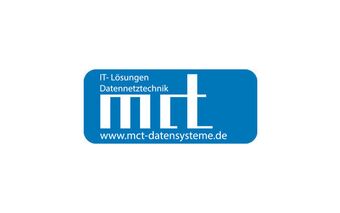 Logo der mct Datensysteme GmbH zeigt IT-Lösungen und Datennetztechnik