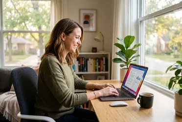 Person arbeitet papierlos im Homeoffice am Laptop – ortsunabhängiges Arbeiten mit agorum core pro