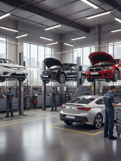 Digitalisierung Automotiv Reparatur Wartung Service