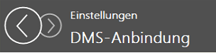 Einstellungen für die DMS-Anbindung in der Software snap von euregon, die mit einem Dokumentenmanagement-System gekoppelt ist.