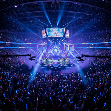 Große E-Sports Arena während eines Turniers