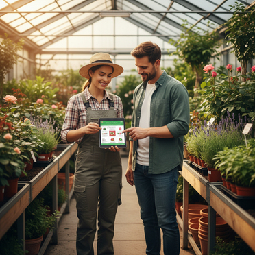 Digitale Kundenberatung im Gartencenter