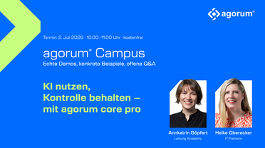 agorum® Campus - KI nutzen und Kontrolle behalten