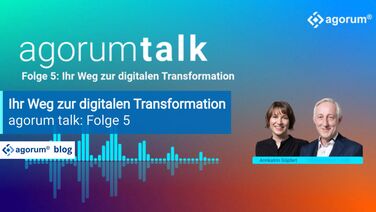 Hören Sie jetzt den agorum talk Podcast: Erfolgreiche digitale Transformation für Ihr Unternehmen mit agorum core.