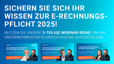 3-teilige Webinar-Reihe von agorum Software GmbH - umfassende Informationsveranstaltung zur E-Rechnung