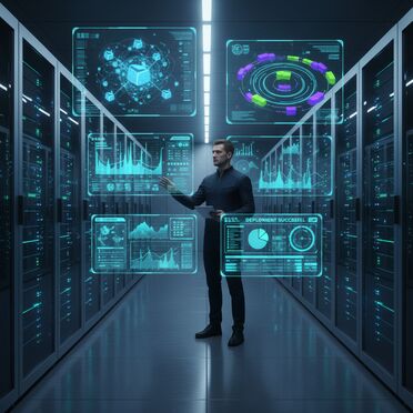 Cloud-Infrastruktur und Server-Management Visualisierung