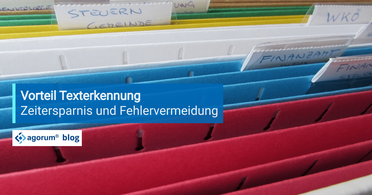 Bunte Ordner mit Aufschriften wie Steuern, Gemeinde und Finanzen zeigen die Vorteile der Texterkennung im Dokumentenmanagement.