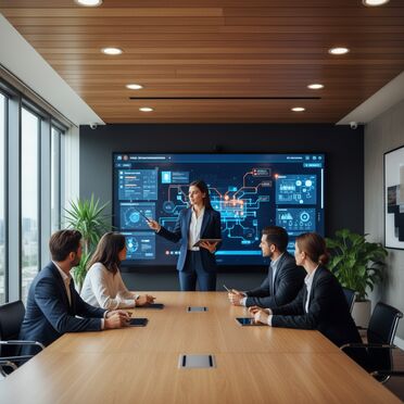 Beratungsgespräch zur Digitalisierung im Einzelhandel