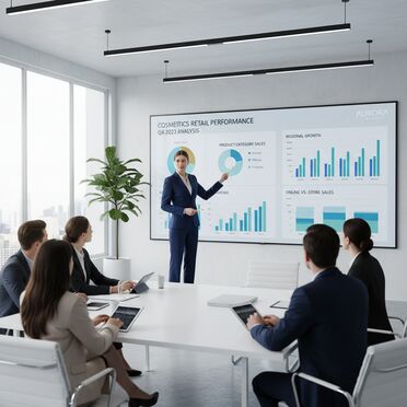 Demo-Präsentation für Kosmetikhandel Digitalisierung