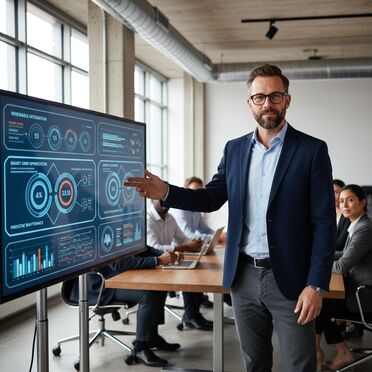 Energieberater präsentiert Digitalisierungsstrategien