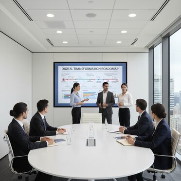 Entwicklungsteam präsentiert Digitalisierungsstrategie