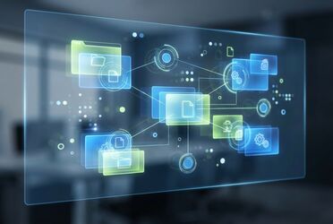 Dashboard mit vernetzten Prozessen und Aufgaben
