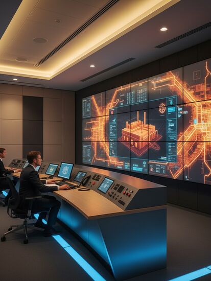 Digitalisierung Fernwärmeversorgung Kontrollraum