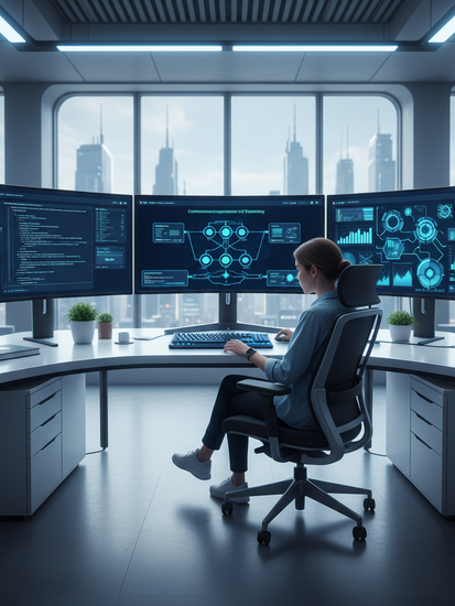 Moderner Arbeitsplatz für Anwendungsentwicklung und Big Data Analyse