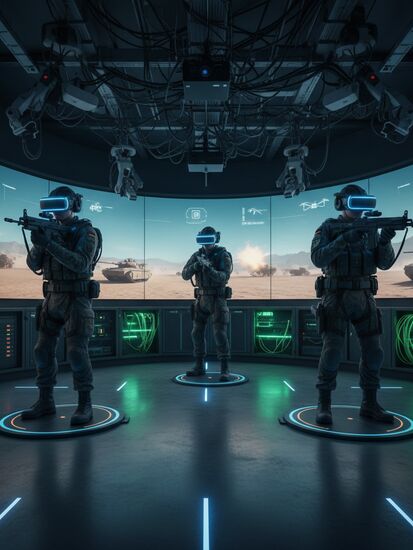 Moderne Militärausbildung mit VR-Simulation und digitaler Trainingstechnologie