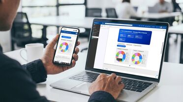 ALBERT | AI Widget: KI-Nutzungsgrad je Abteilung in agorum core