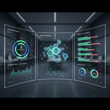 Dashboard für Bewertungsanalyse in Bars