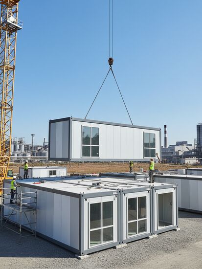 Modulare Bauweise mit vorgefertigten Baumodulen