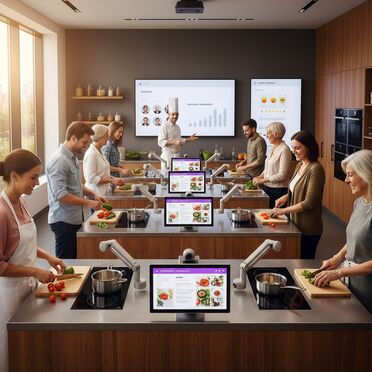 Digitales Event-Management für Kochkurse mit Tablets