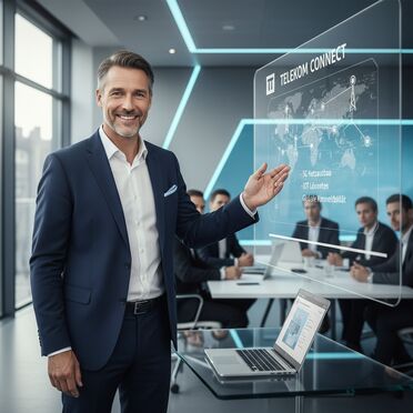 Demo-Präsentation für Telekommunikationsgeschäft