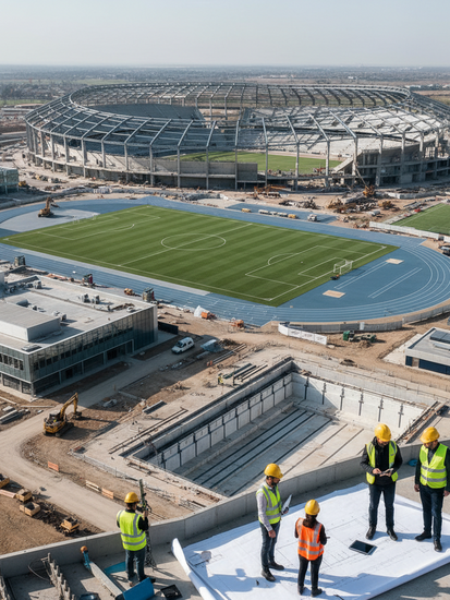 Moderner Sportstättenbau und Infrastruktur mit digitaler Planung
