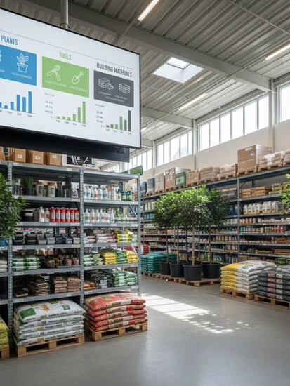 Digitales Baumarkt-Management mit Echtzeit-Bestandsübersicht