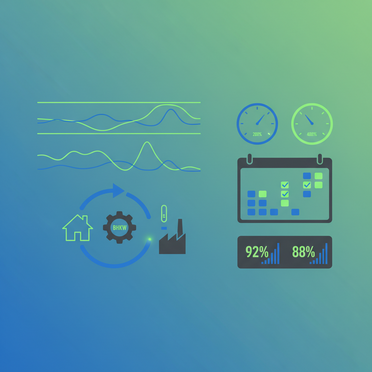 BHKW Monitoring Dashboard mit Leistungskennzahlen