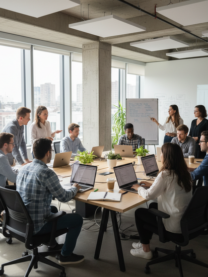 Softwareentwicklung Team bei der Arbeit