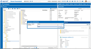 CmisSync-Fenster zeigt die Option 'vom sync zuruecknehmen' im Dokumentenmanagement-System agorum core, wo ein Verzeichnis für die Synchronisation ausgewählt wird.