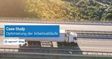 LKW auf Autobahnbrücke. Case Study zur Dunkelverarbeitung von Dokumenten mit Open Source DMS Software zur Geschäftsprozess Digitalisierung.