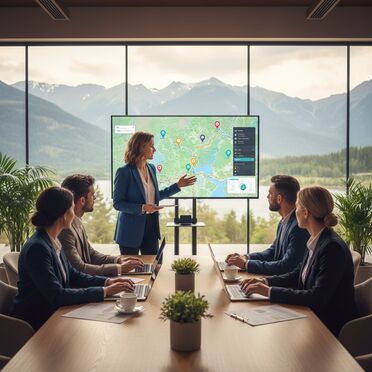 Beratungspräsentation für Outdoor-Tourismus Digitalisierung