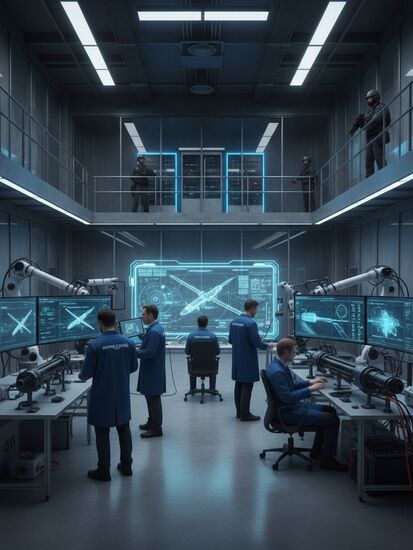 Moderne Forschungseinrichtung für militärische Technologieentwicklung