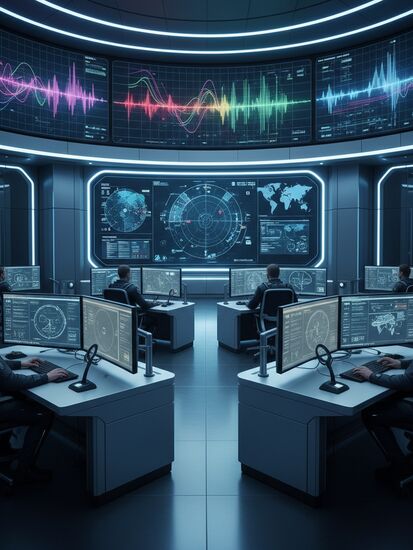 Elektronische Kampfführung Operations Center mit digitaler Signalanalyse