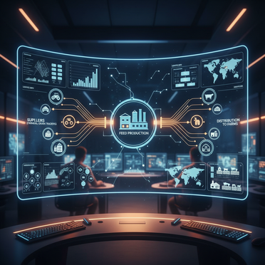 Digitales Lieferkettennetzwerk in der Futtermittelproduktion