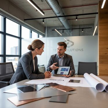 Beratungsgespräch zur Digitalisierung in der Blechbearbeitung