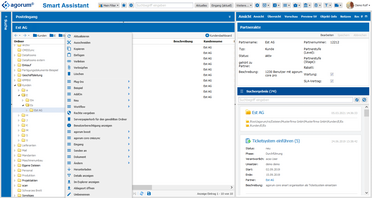 Screenshot zeigt die Freigabe von CmisSync für Est AG im Dokumentenmanagement-System agorum core.